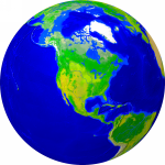 Globe (USA-centered)
